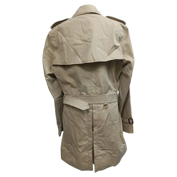 Burberry Mid-Length Kensington Heritage Trench Coat in Beige Cotton - Picture 2 of 6